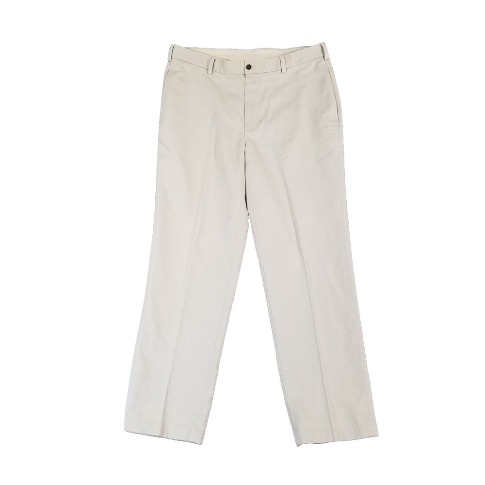 Brooks Brothers Pants Men 36x32 Beige Advanced Chino Clark Straight Preppy Twill